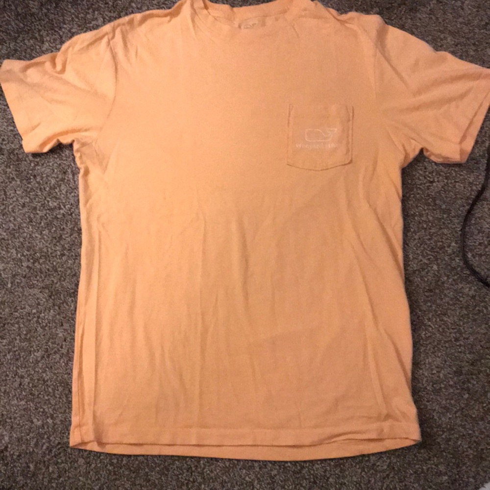 Orange, Vineyard Vines short sleeve shirt.